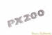 Schriftzug Seitenhaube "PX200" - Zum Kleben